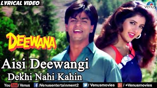 Aisi Deewangi Dekhi Nahi Kahi | Deewana Song | Shah Rukh Khan | Divya Bharti