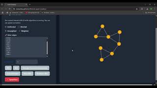 Network Graph Algorithms Visualizer | React project | By Nirav Pokiya