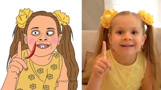 Diana and Roma Top Videos with Oliver Drawing Memes  | 1Hour Video Diana Show Crazy Funarts