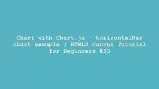 Chart with Chart.js - horizontalBar chart example | HTML5 Canvas Tutorial for Beginners #33