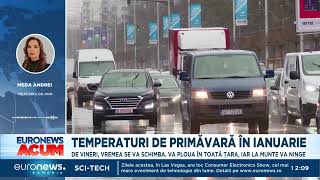 Temperaturi de primăvară în ianuarie. Prognoză ANM: De vineri, vremea se va schimba