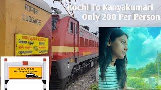 Kochi To Kanyakumari / Kanyakumari Train Vlogs /Train Journey to Kanyakumari /Guruvayur Exp (16128)