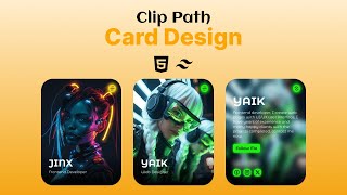 Responsive Clip Path Card HTML CSS | Hover Effects | @codingcollection