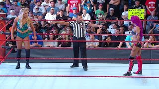 Sasha Banks Vs Charlotte - Campeonato Femenino Raw - Falls Count Anywhere - Raw