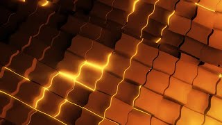 4K Brown \u0026 Yellow Neon Lights Background Video: Cube Patterns Live Wallpaper 4k Loop