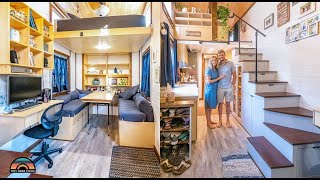 Gorgeous DIY Tiny Home with Elevator Bed and so Much Storage