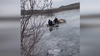 See it: Rescuers save young deer from icy river in NY