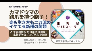 #020 カマドウマの鉤爪を持つ胞子！姿も生き方も二刀流のイケてる新種の菌類／生命環境系 出川洋介 准教授・生物学学位プログラム 李知彦