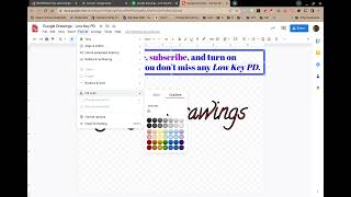 Low Key PD: Google Drawings - Format - Fill Color