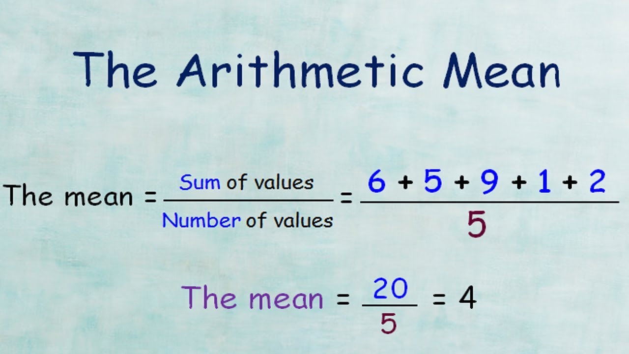 What Is Arithmetic Mean Formula At Lois Wing Blog