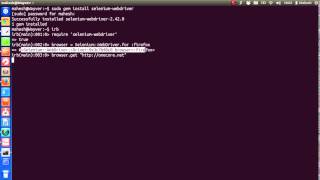 Selenium Ruby Webdriver Tutorial