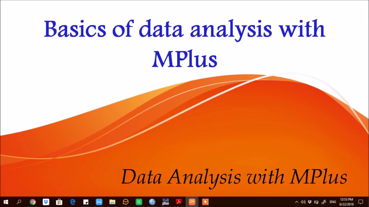 Mplus Basics Of Data Analysis With Mplus Youtube