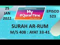 | 25-01-2022 | Episod 523 | m/s 408 Surah Ar-Rum 30:33-41 | My #QuranTime - TV AlHijrah |