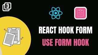 #3 REACT HOOK FORM 📝 - USE FORM HOOK 🚀 | #codewithaswin #yt #reactjs #forms #reacthookform #useform