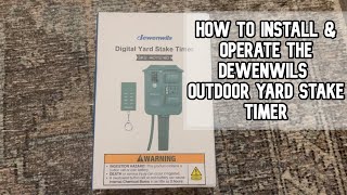 How to install and operate the Dewenwils outdoor power stake timer video #DEWENWILS #christmaslights