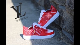 supreme and louis vuitton air force ones