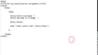 Php Tutorials: String Operators and String Functions