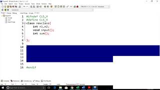 Create classes in multiple files using Dev (C++)