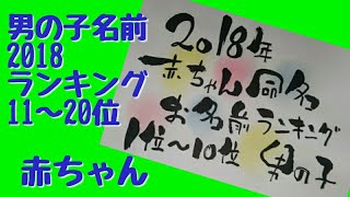 2018赤ちゃんの名前ランキング1～10位男の子を書いてみた！手書き！筆ペンアート【筆文字】