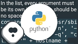 Python - using a list in Popen as command