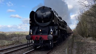 35018 British India Line STORMS up  Hoghton bank - 9th April 2022