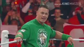 John Cena and Brock Lesnar get into a brawl that clears the entire locker room.