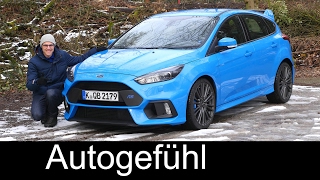 Ford Focus RS FULL REVIEW Autobahn high speed test driven 350 hp Nitrous Blue 2017/2018