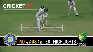 IND vs AUS 1st Test  Highlights 2023 | India vs Australia , 1st Test Highlights | Cricket 22