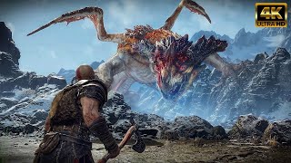 God of War   Kratos vs Dragon Boss Fight GMGOW+  Ultra High Graphics PC Gameplay 4K
