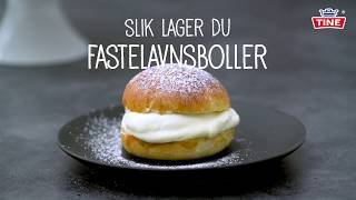 Slik lager du Fastelavnsboller med vaniljekrem