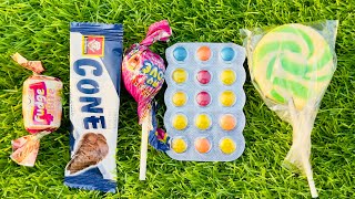 Satisfying Video Unboxing GIANT Rainbow Lollipop Candy with Yummy Sweets Cutting ASMR