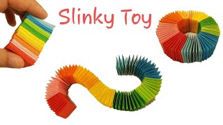 How to make Paper Slinky Spring | DIY Paper Toys for kids | paper Crafts Easy | Origami easy