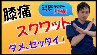 【膝痛 スクワット 整体】膝の痛み解消に「これ」を知らずにスクワットをやるのはやめてください！大田区の整体師が教える、スクワットの盲点！