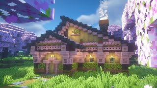 【マイクラ】1.20新要素『桜』を使った簡単に出来る拠点の作り方【マイクラ建築】