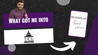 Reading My Personal Statement | The Essay That Got Me Into UCL \u0026 Other UK Universities