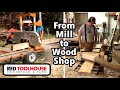 How long before you can take wood from the sawmill to the wood shop?