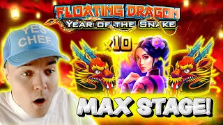 I GOT *MAX STAGE* on the *NEW* FLOATING DRAGON - YEAR OF THE SNAKE!!! (HUGE WIN)