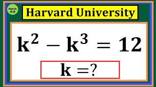A Tricky Maths Exam Question | Solve for k | Harvard University Interview Trick