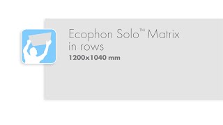 Ecophon Solo Matrix in rows 1200x1040 mm installation