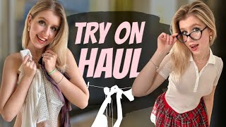 4k transparent try on haul|see everything|try on haul|4k transparent video Try By haul|on haul