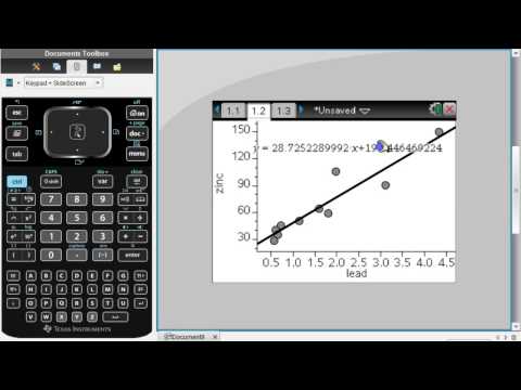 Using TI-nspire to find correlation coefficient Using TI-nspire to find correlation coefficient