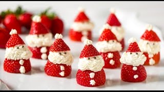 Stuffed Strawberry Santa's