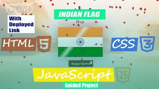 How to Create the Indian National Flag Using HTML, CSS \u0026 JavaScript | Step-by-Step Tutorial #coding