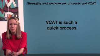 VCE Legal Studies - Strengths and Weaknesses of Courts and VCAT