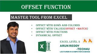 EXCEL LEVEL 2 PART 52 - OFFSET FUNCTION
