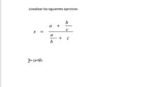 como Linealizar ecuación