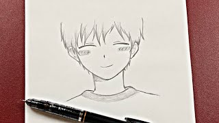 Easy anime boy drawing | step-by-step easy
