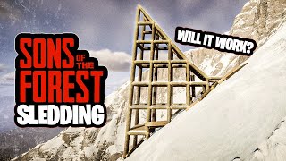 I built a LARGE ramp for my sled - Sons of The Forest