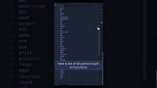 Python list of all built-in function #shorts #programming