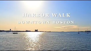 [4K] Morning Harbor Walk: Downtown Boston - 4K Scenic City Walking Tour with Binaural 🎧